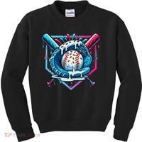 Baseball Drip For Ice Cream Drip Baseball Kids Sweatshirt thumb 0