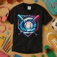 Baseball Drip For Ice Cream Drip Baseball Kids T-Shirt thumb 3