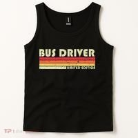 BUS DRIVER Funny Job Title Profession Birthday Worker Idea Tank Top thumb 2
