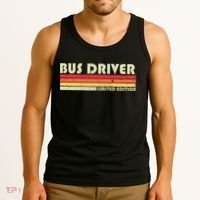 BUS DRIVER Funny Job Title Profession Birthday Worker Idea Tank Top thumb 3