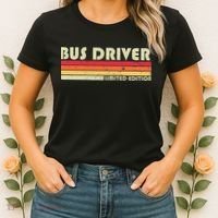 BUS DRIVER Funny Job Title Profession Birthday Worker Idea Women's T-Shirt thumb 2
