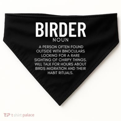 Birder Definition Funny Bird Watching USA-Made Doggie Bandana