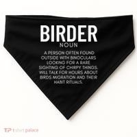 Birder Definition Funny Bird Watching USA-Made Doggie Bandana thumb 0