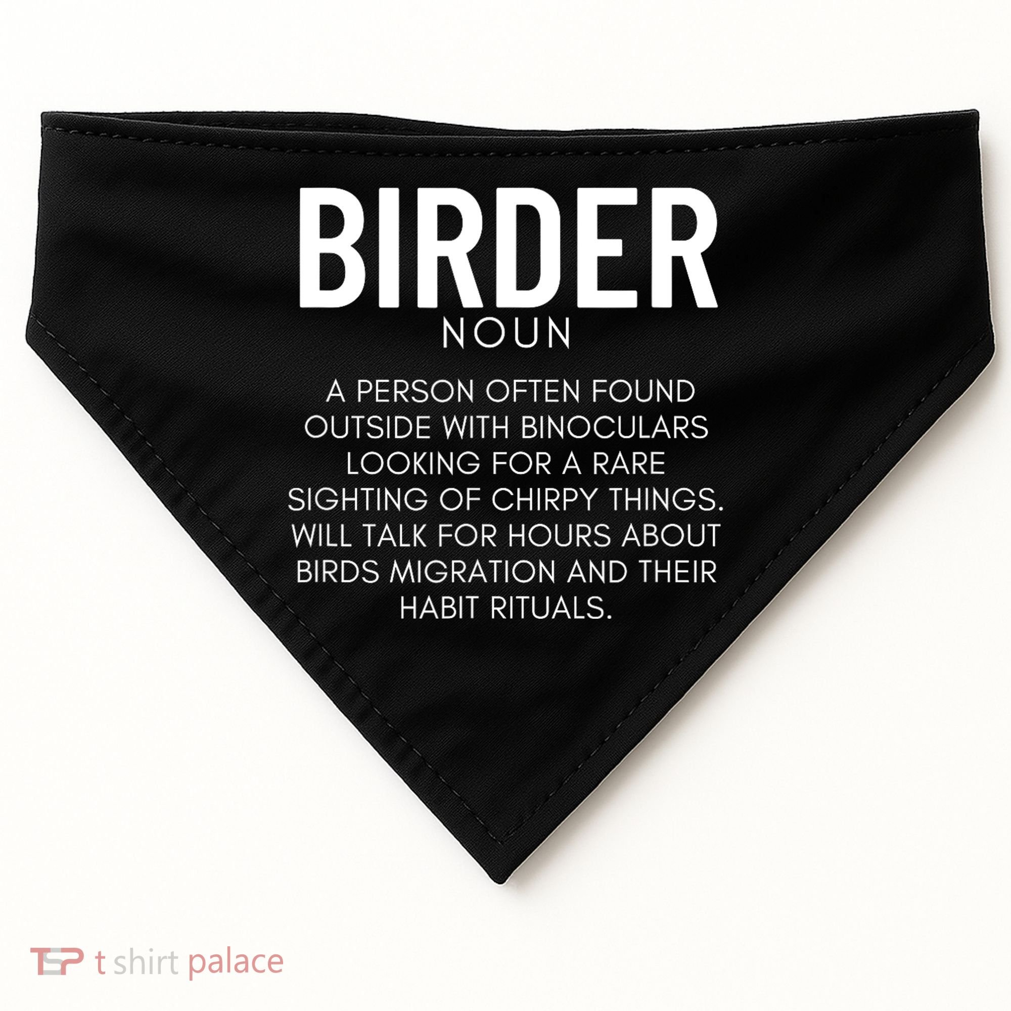 Birder Definition Funny Bird Watching USA-Made Doggie Bandana