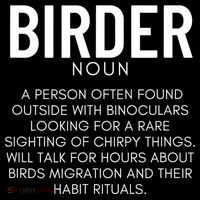 Birder Definition Funny Bird Watching Button thumb 1