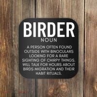 Birder Definition Funny Bird Watching Coaster thumb 0