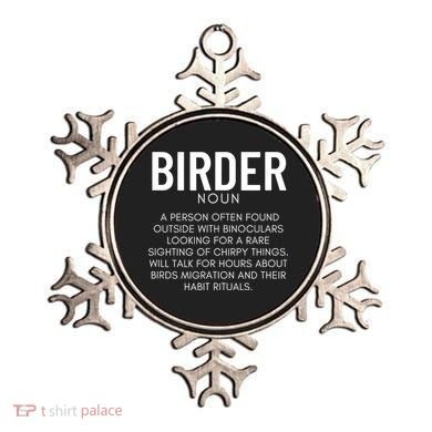 Birder Definition Funny Bird Watching Ornament