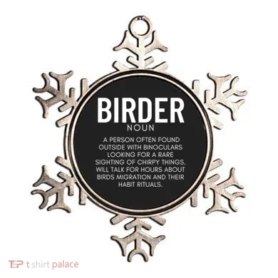 Birder Definition Funny Bird Watching Ornament