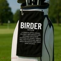 Birder Definition Funny Bird Watching Golf Towel thumb 2