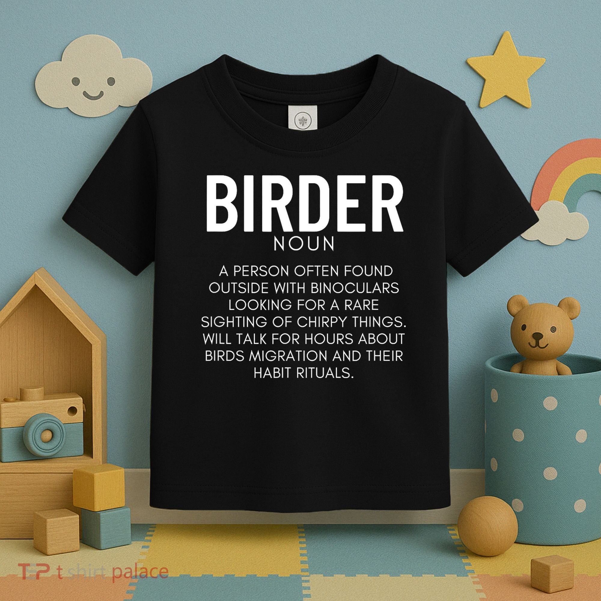 Birder Definition Funny Bird Watching Toddler T-Shirt