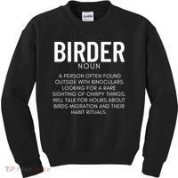 Birder Definition Funny Bird Watching Kids Sweatshirt thumb 0
