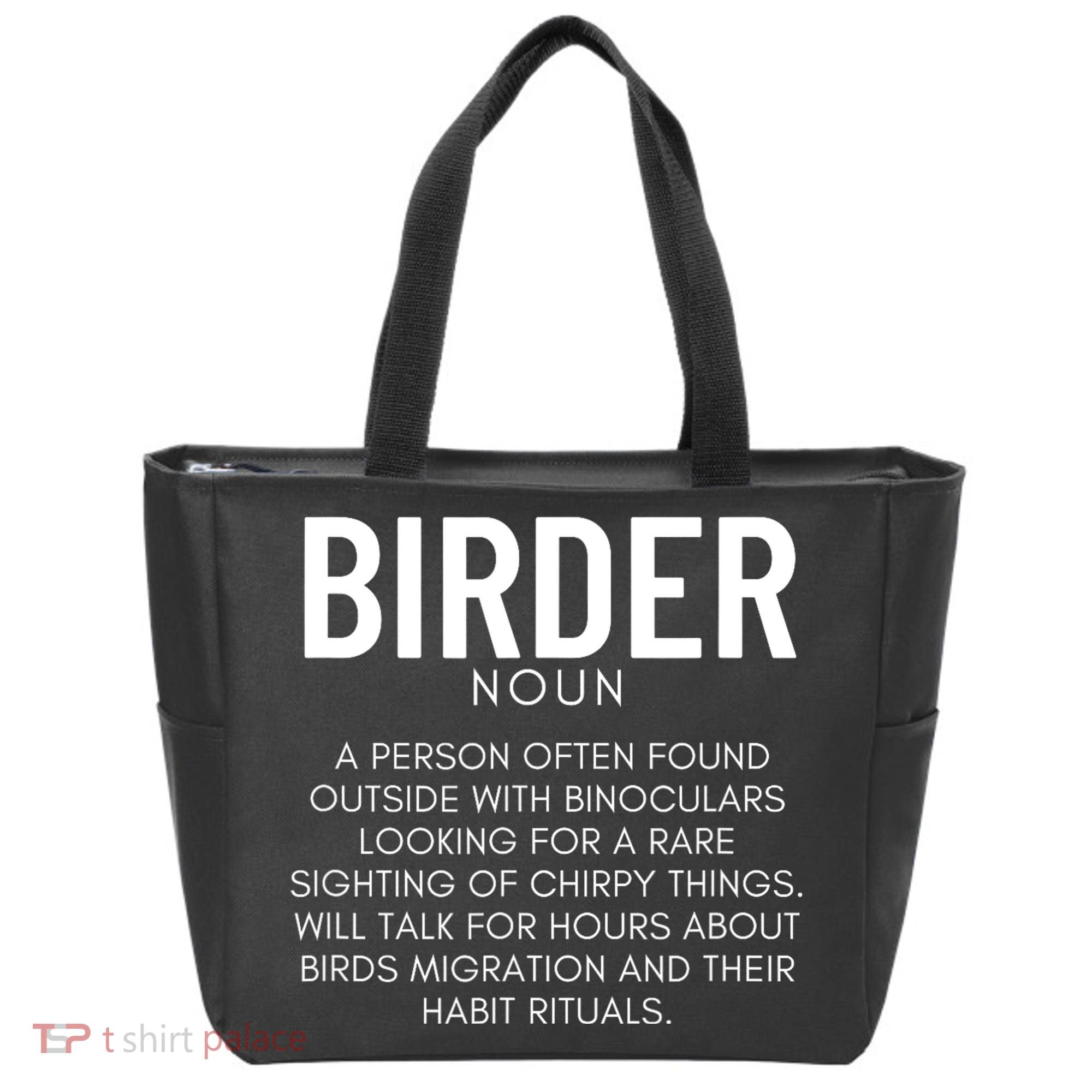 Birder Definition Funny Bird Watching Tote Bag