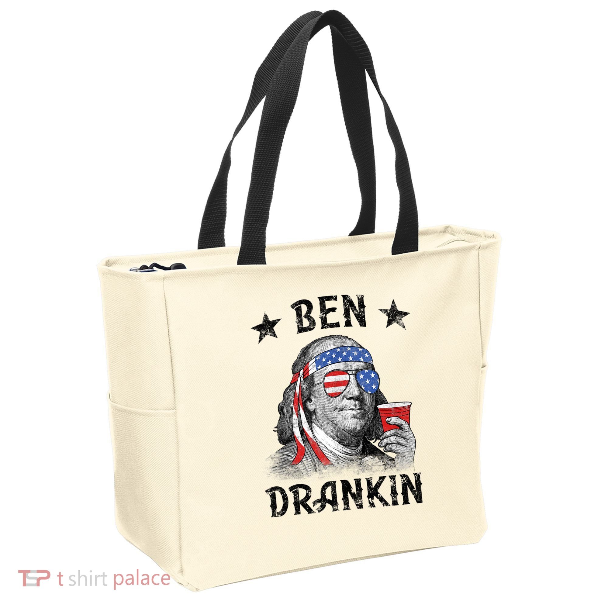 Ben Drankin Funny 4th Of July Tote Bag