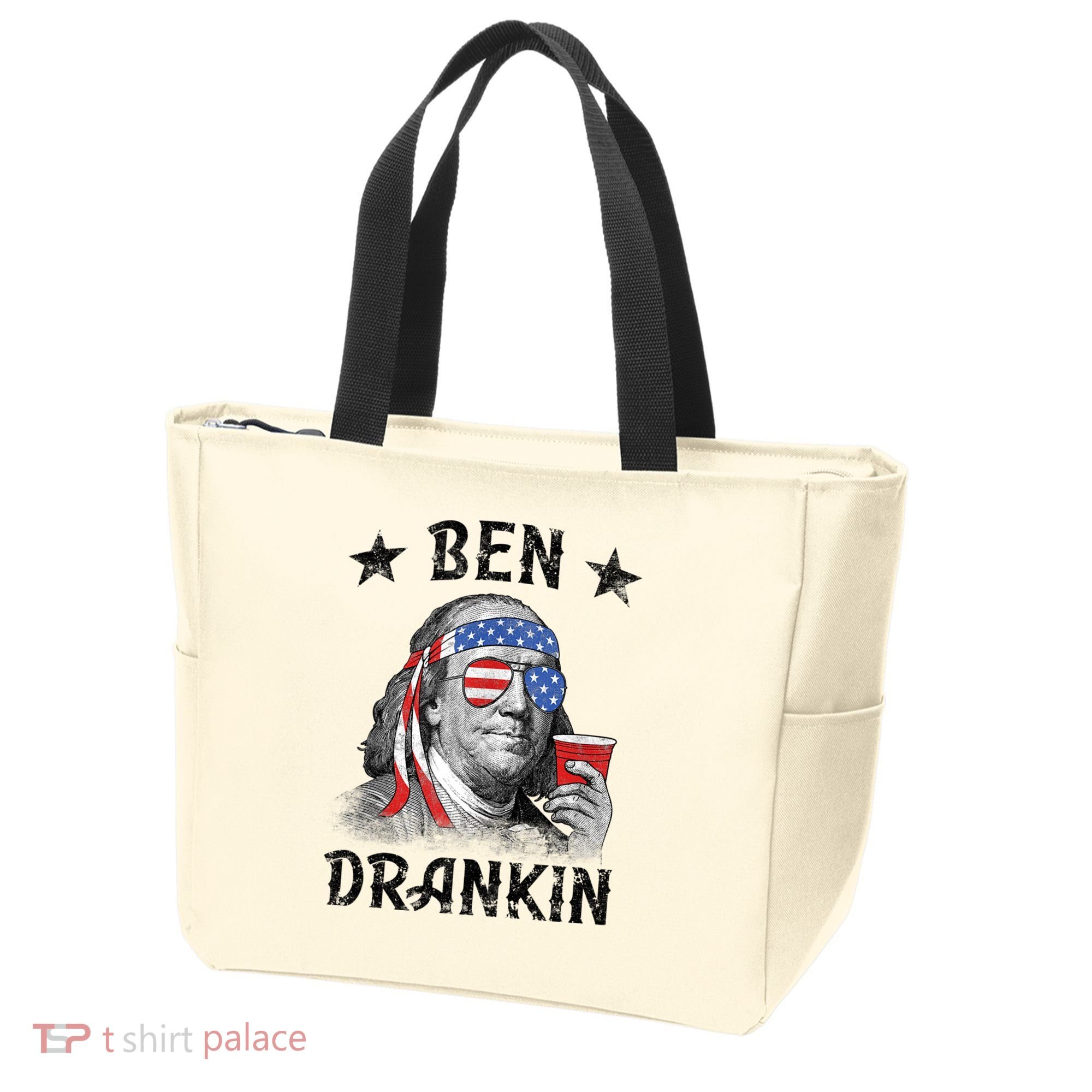 Ben Drankin Funny 4th Of July Tote Bag