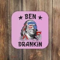 Ben Drankin Funny 4th Of July Coaster thumb 0