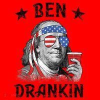 Ben Drankin Funny 4th Of July Santa Hat thumb 1