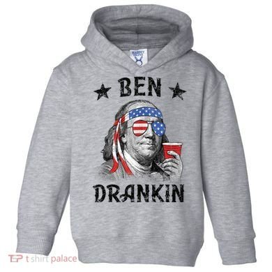 Ben Drankin Funny 4th Of July Toddler Hoodie