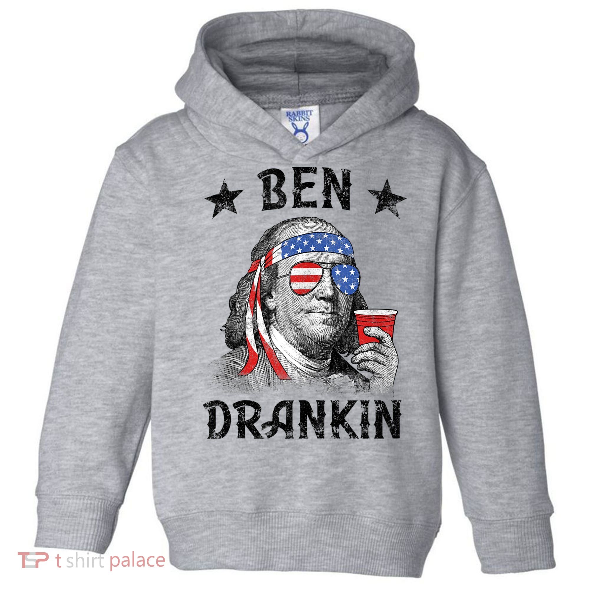 Ben Drankin Funny 4th Of July Toddler Hoodie