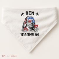 Ben Drankin Funny 4th Of July USA-Made Doggie Bandana thumb 0