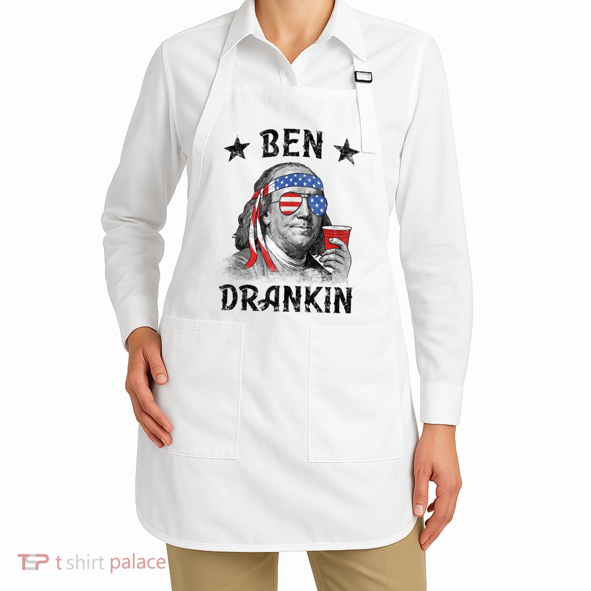 Ben Drankin Funny 4th Of July Apron