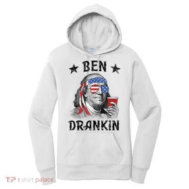 Ben Drankin Funny 4th Of July Women's Hoodie