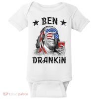Ben Drankin Funny 4th Of July Baby Bodysuit thumb 0