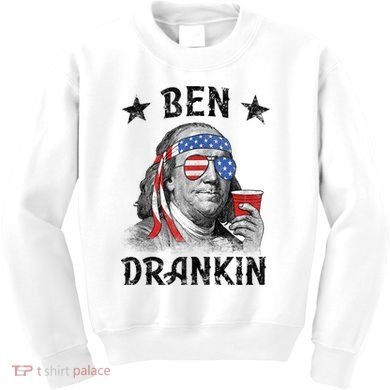 Ben Drankin Funny 4th Of July Kids Sweatshirt