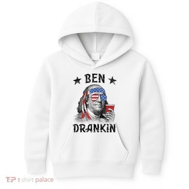 Ben Drankin Funny 4th Of July Kids Hoodie