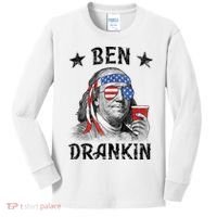 Ben Drankin Funny 4th Of July Kids Long Sleeve Shirt thumb 0