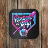 Baseball Drip For Ice Cream Drip Baseball Coaster thumb 0