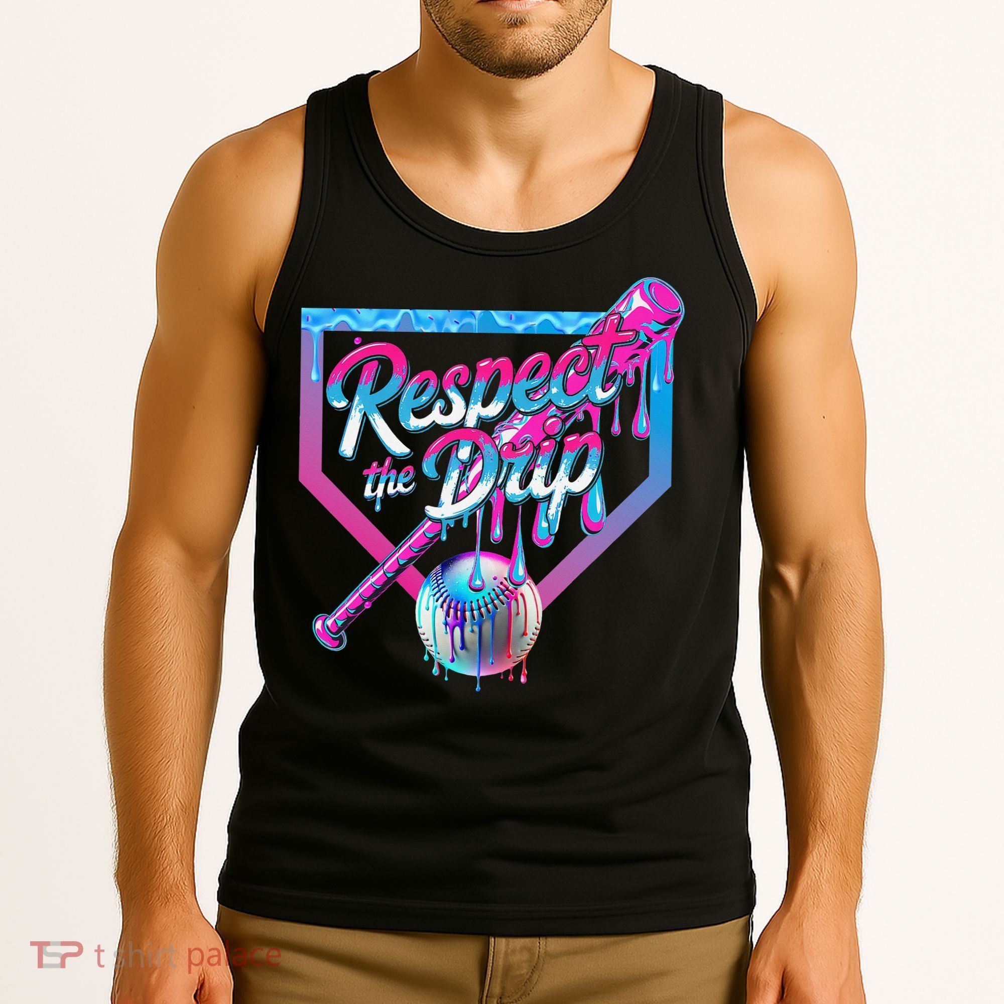 Baseball Drip For Ice Cream Drip Baseball Tank Top