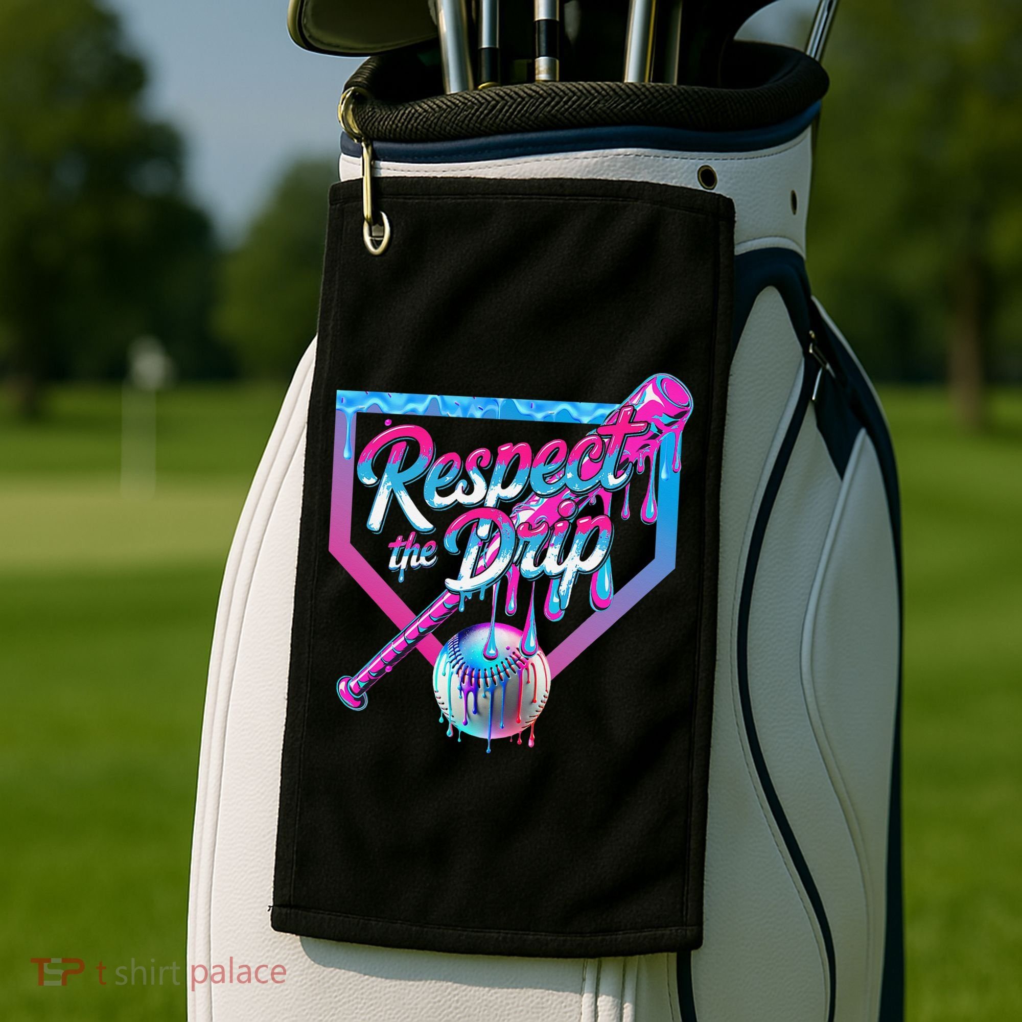Baseball Drip For Ice Cream Drip Baseball Golf Towel