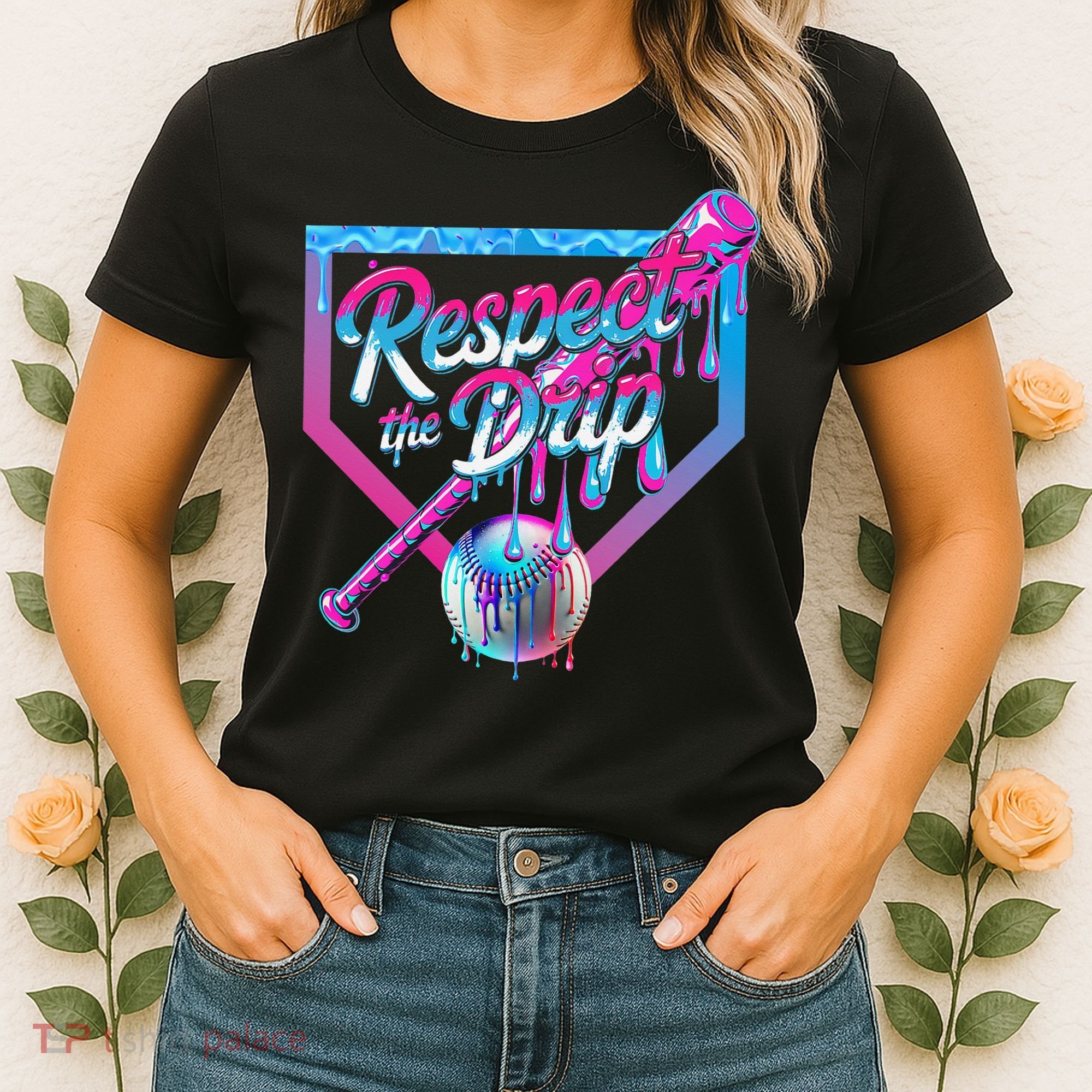 Baseball Drip For Ice Cream Drip Baseball Women's T-Shirt
