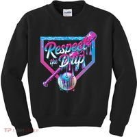 Baseball Drip For Ice Cream Drip Baseball Kids Sweatshirt thumb 0