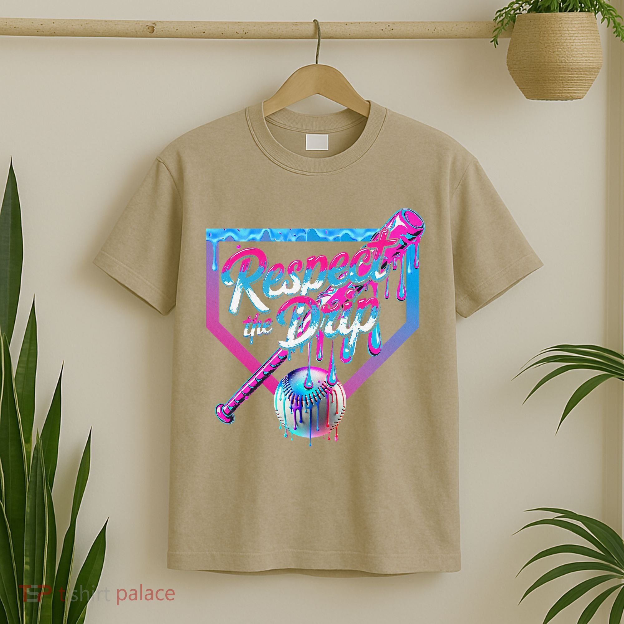 Baseball Drip For Ice Cream Drip Baseball T-Shirt