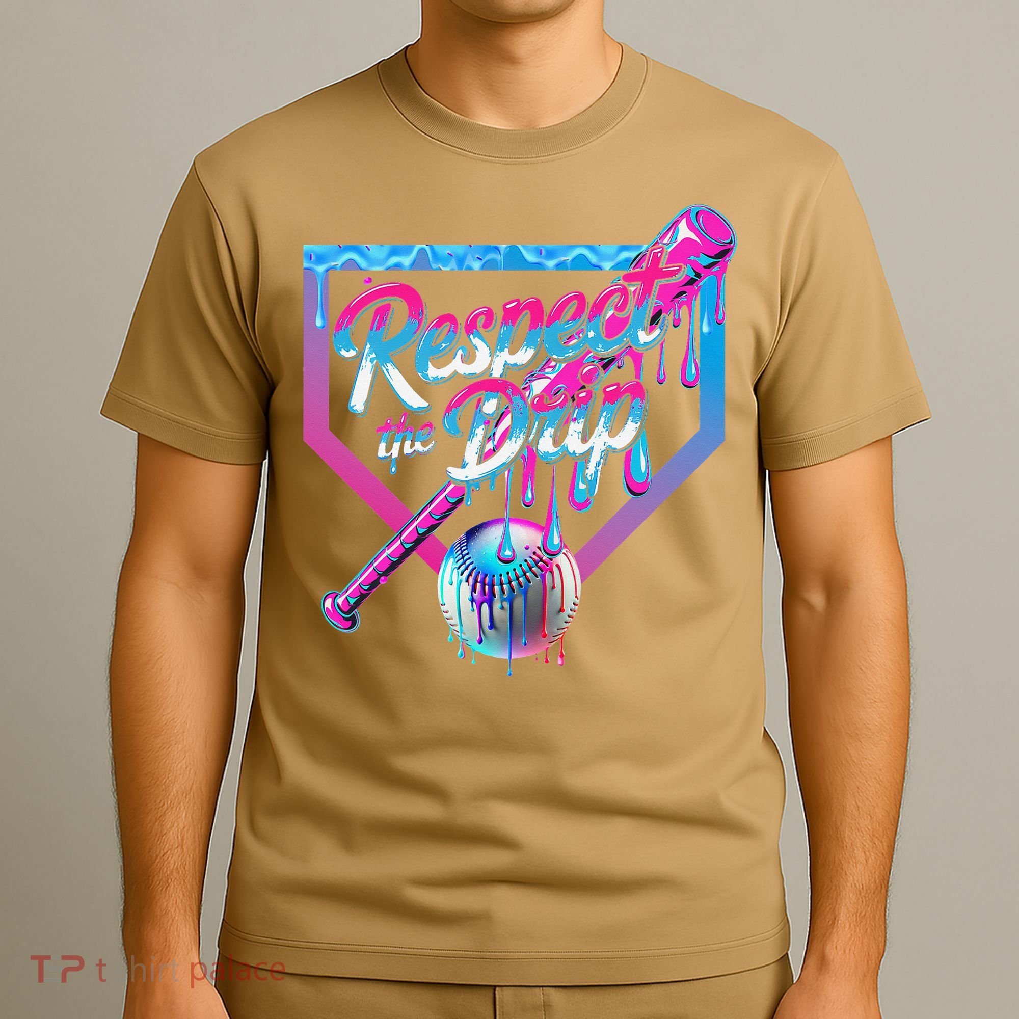 Baseball Drip For Ice Cream Drip Baseball T-Shirt