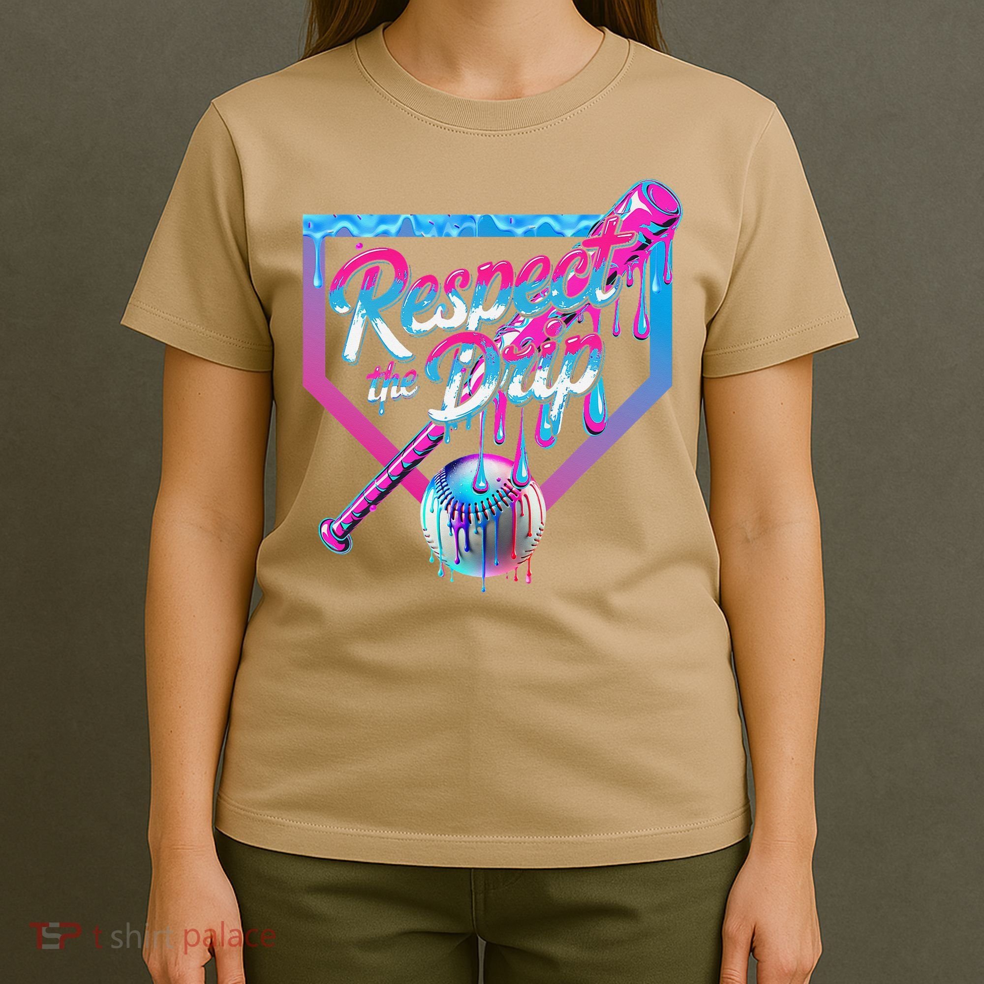 Baseball Drip For Ice Cream Drip Baseball T-Shirt