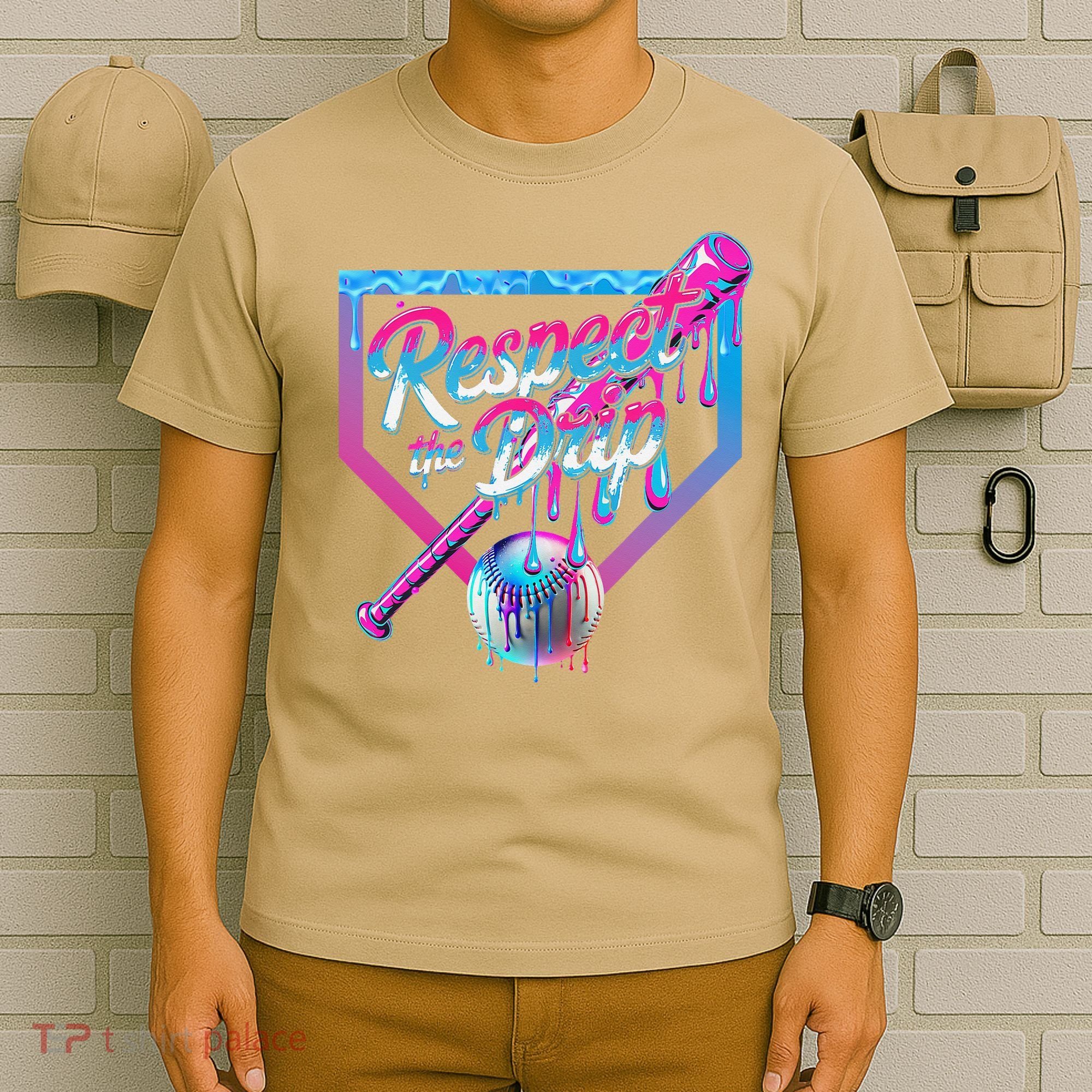Baseball Drip For Ice Cream Drip Baseball T-Shirt