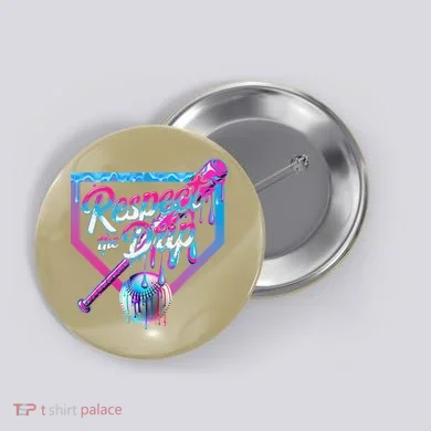 Baseball Drip For Ice Cream Drip Baseball Button