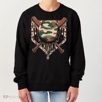 Baseball Drip For Ice Cream Dripping Baseball Camo Women's Sweatshirt thumb 0