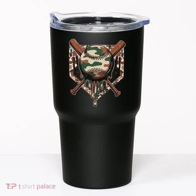 Baseball Drip For Ice Cream Dripping Baseball Camo Tumbler