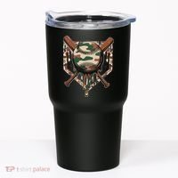 Baseball Drip For Ice Cream Dripping Baseball Camo Tumbler thumb 0