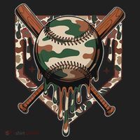 Baseball Drip For Ice Cream Dripping Baseball Camo Tumbler thumb 3