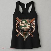 Baseball Drip For Ice Cream Dripping Baseball Camo Women's Tank Top thumb 3