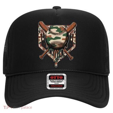 Baseball Drip For Ice Cream Dripping Baseball Camo Hat