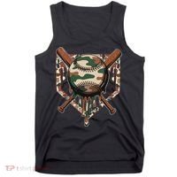 Baseball Drip For Ice Cream Dripping Baseball Camo Tank Top thumb 0