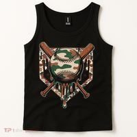 Baseball Drip For Ice Cream Dripping Baseball Camo Tank Top thumb 2