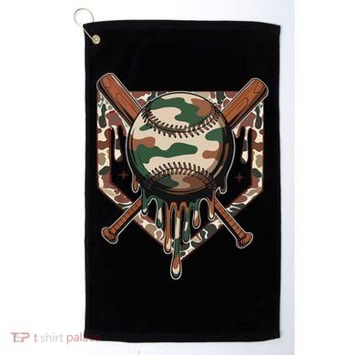 Baseball Drip For Ice Cream Dripping Baseball Camo Golf Towel