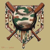 Baseball Drip For Ice Cream Dripping Baseball Camo Sweatshirt thumb 2