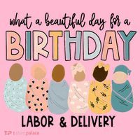 Beautiful Day For A Birthday Labor And Delivery Nurse Coaster thumb 2